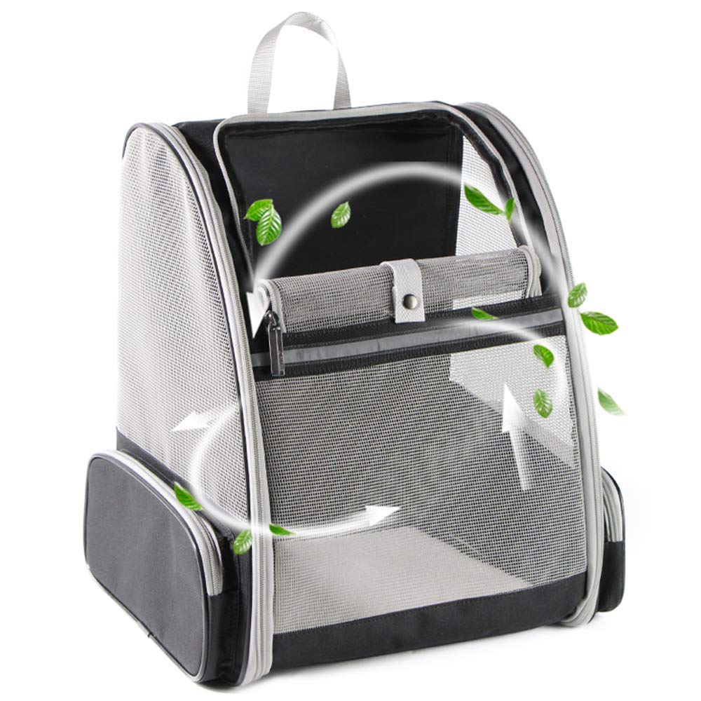 Texsens Innovative Traveler Bubble Backpack Pet Carriers for Cats and Dogs (Blac