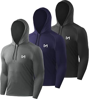 MEETYOO Men’s Running Tops, Sport Shirt Long Sleeve T-Shirt Gym Tee for Fitness Workout Jogging