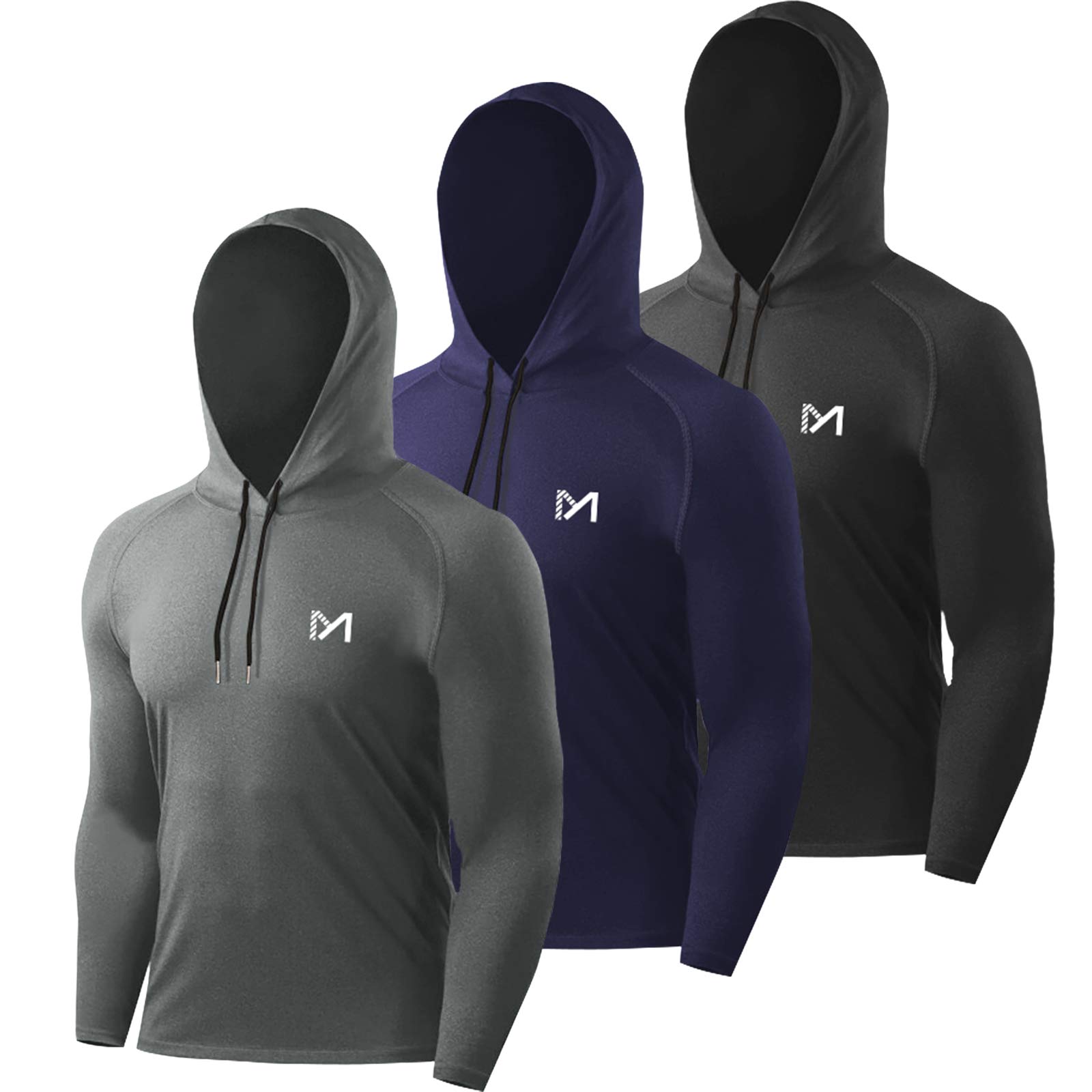 MEETYOO Men’s Running Tops, Sport Shirt Long Sleeve T-Shirt Gym Tee for Fitness 