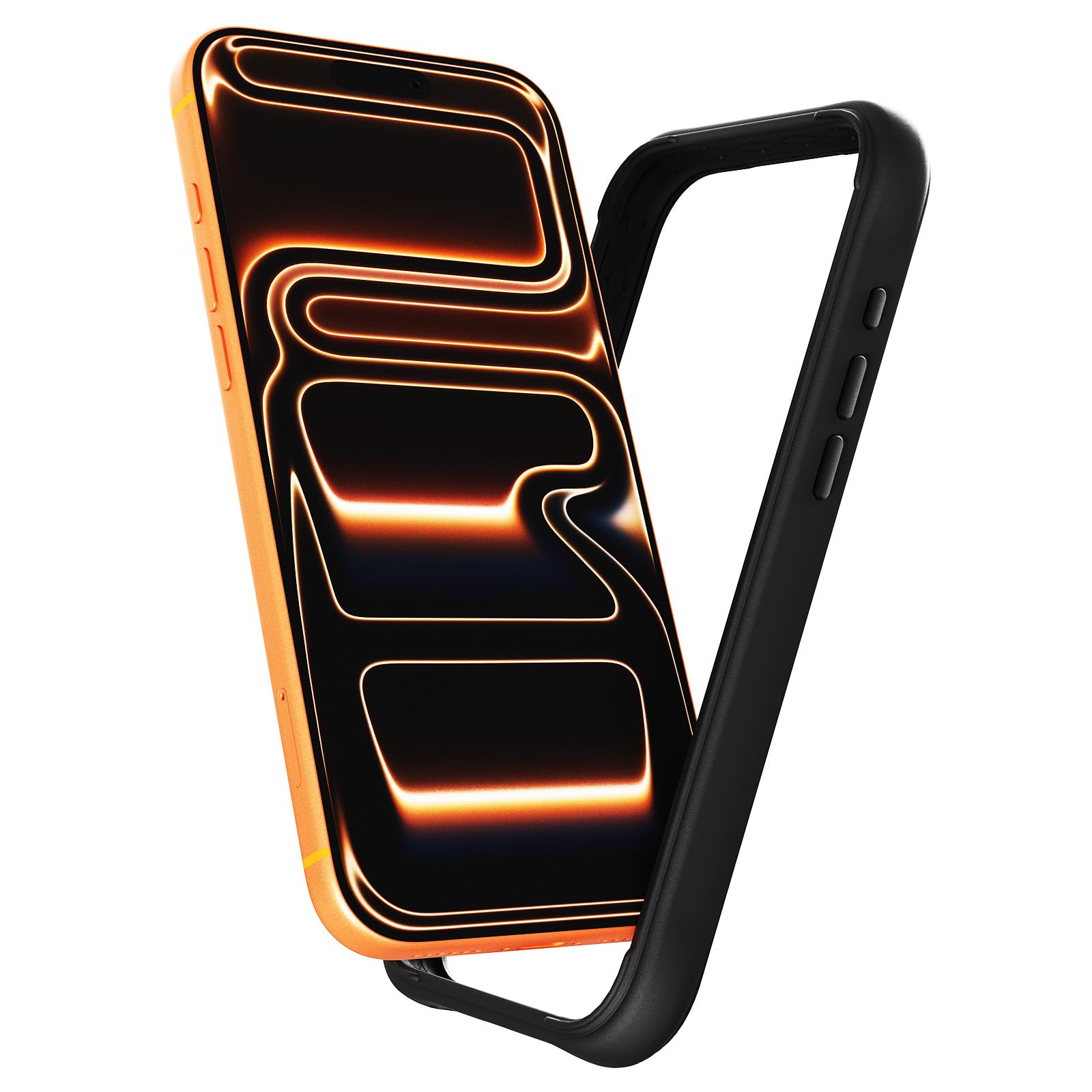 K TOMOTO Liquid Silicone Bumper Case for iPhone 17 Pro 6.3 inch, Black | [Shock-