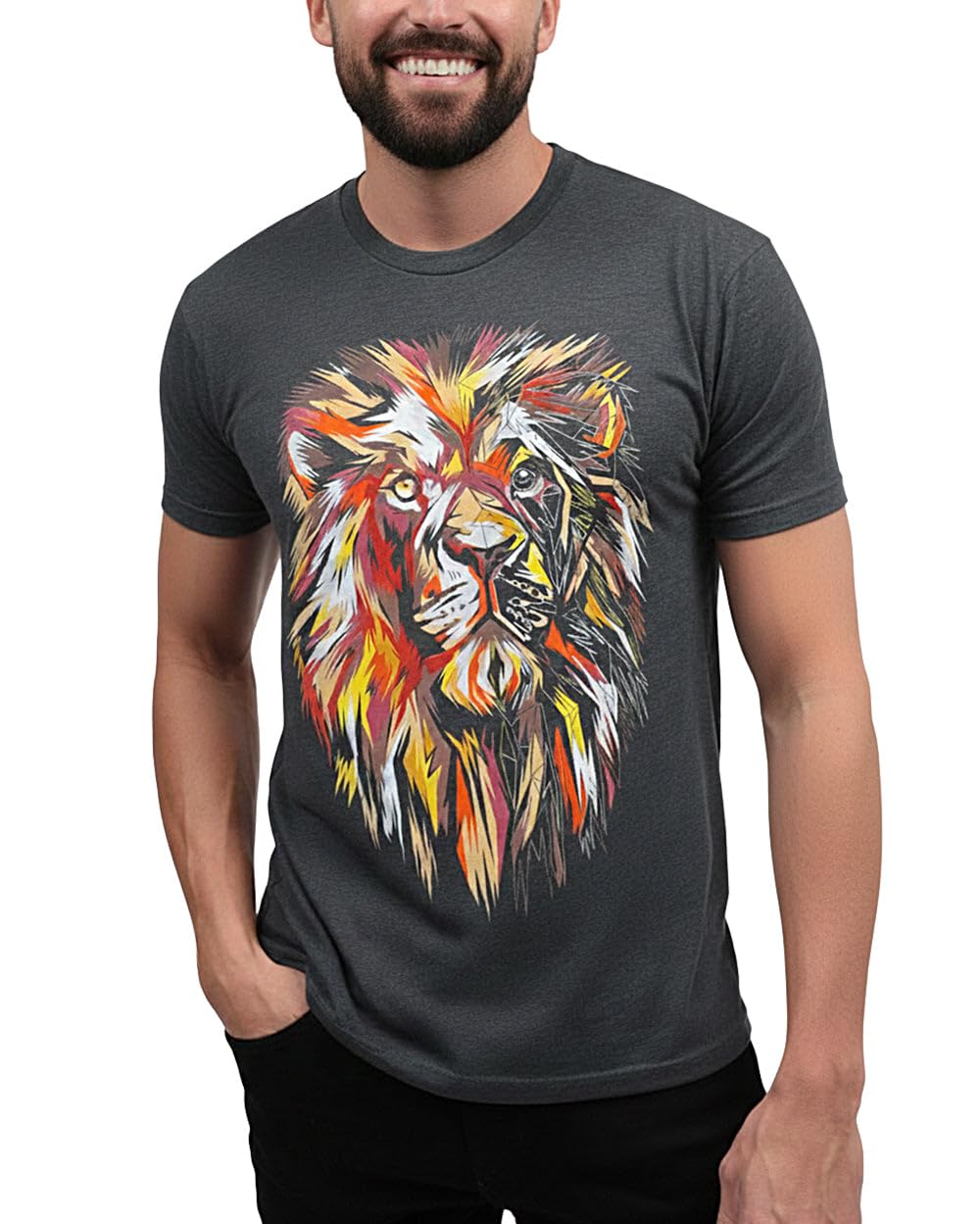 Graphic Tees for Men Trippy Space Design Colorful T-Shirts S-4XL