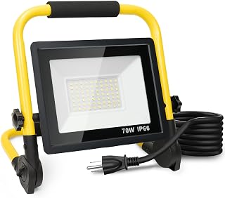 10000LM Portable LED Work Light, IP66 Waterproof for Garage | Portable 10000LM LED flood light, IP66 waterproof & durable. Brightens dark garages, workshops, and outdoor job sites.