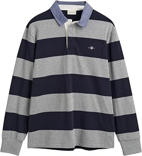 Gant Reg Chambray Stripe Heavy Rugger Men's Polo Shirt