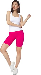 SOFTSAIL Women's Cycling Shorts Cotton High Waist Abdominal Control Yoga Gym Sports Trousers Women's Short Figure Shaping Breathable Elastic