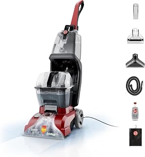 Hoover PowerScrub Deluxe Carpet & Upholstery Cleaner Machine, FH50150NC | SpinScrub 360 Brushes, Carpet Extractor, HeatForce Drying, Spill-Free Tanks, Auto Mix, 8ft Hose, Car Tool, FH50150NC