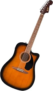 Fender California Debut Redondo CE Series Acoustic Guitar, Sunburst | California Series, built-in tuner, acoustic-electric, 2-year warranty, ideal starter guitar, comfortable cutaway body