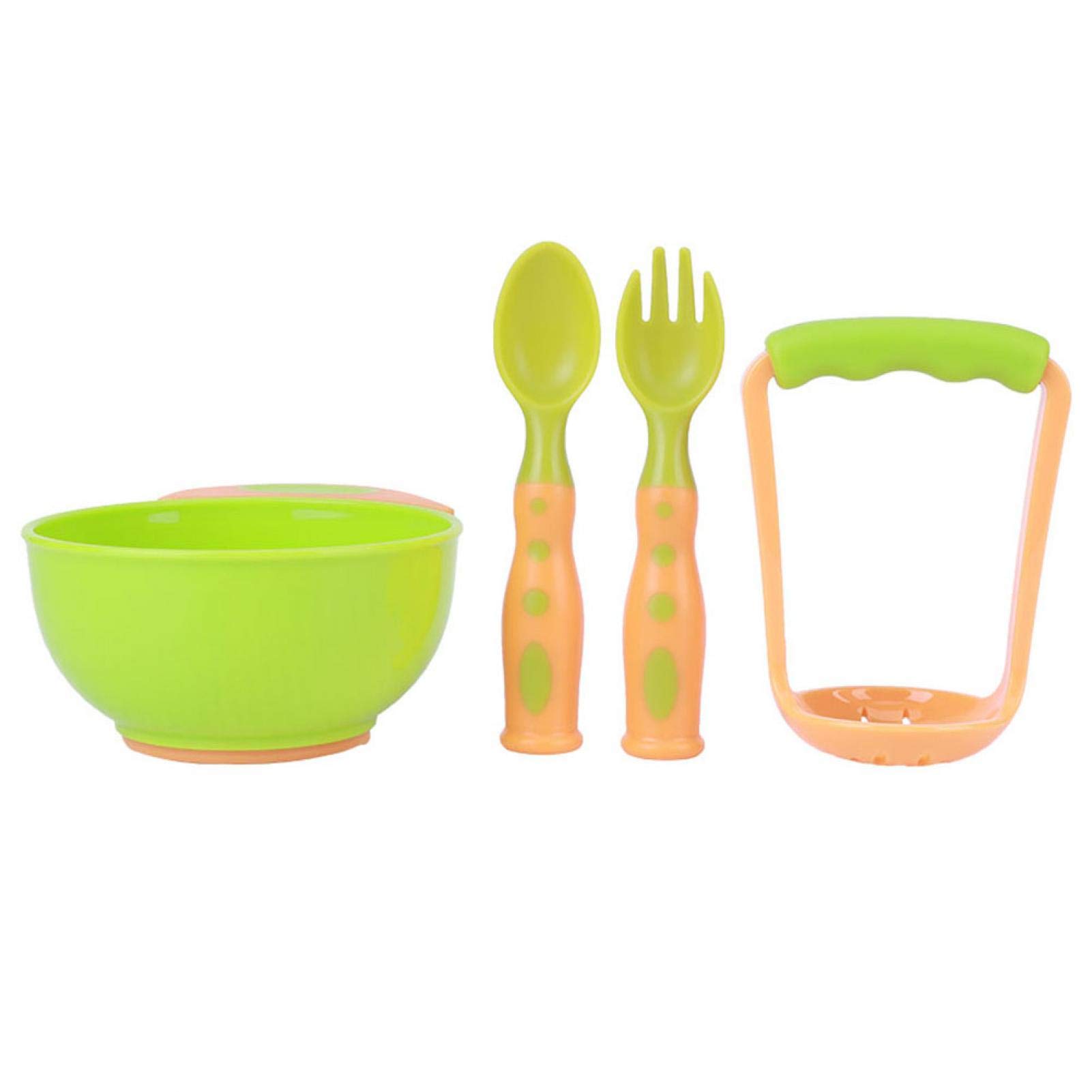 Baby Food Masher Bowl, Soft Non-Slip Design, Fruit Vegetable Grinder, 2 Pack PP 