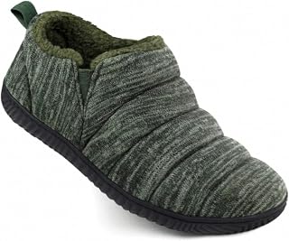 Zizor Men's Warm Winter Slippers Memory Foam Indoor Outdoor House Shoes