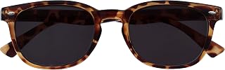 OPULIZE ORA Reading Glasses for Men Women With Reading Sunglasses - 1 Pack - Round Frame - Tinted UV400 Protection Lens - Spring Hinges - Brown - Sunglasses +1.50