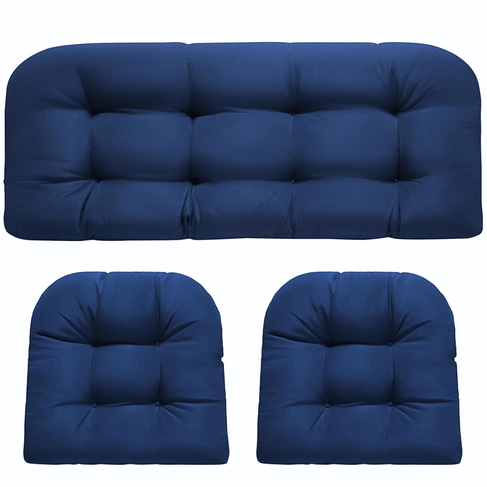 DANGHOOGY Wicker Chair Cushions, Waterproof Outdoor Loveseat Cushions for Patio 