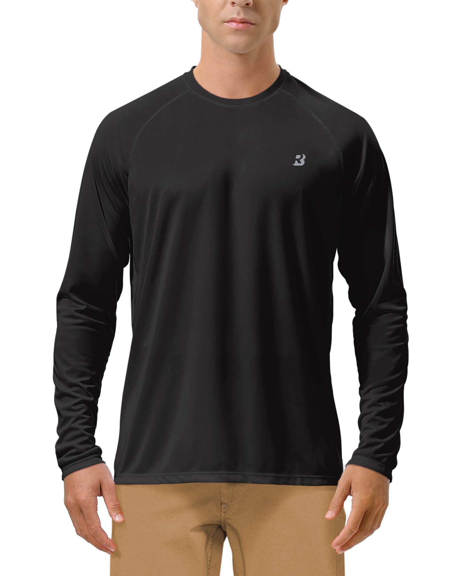 Roadbox Men's UPF 50+ UV Sun Protection Shirts, Long Sleeve Swim Rash Guard | SP