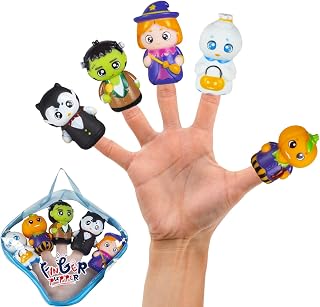 Finger Puppets for Kids, Tiny Hands Toys - Halloween & Party Favors for Age 3-6 Girls & Boys