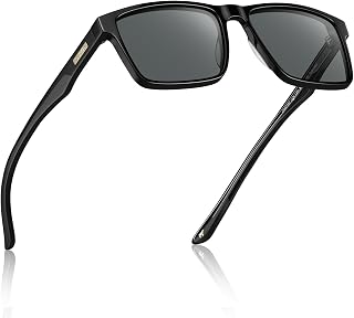 CARFIA Retro Acetate Polarized Sunglasses for Men Square Shades CA62162