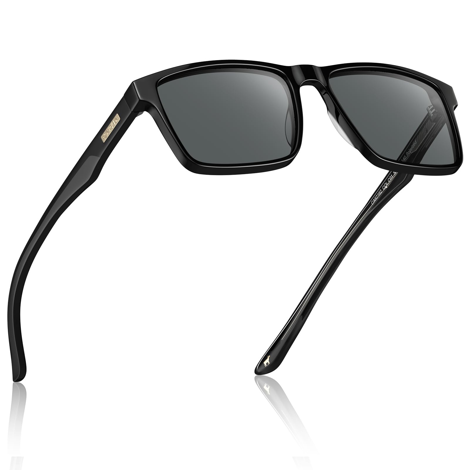 CARFIA Retro Acetate Polarized Sunglasses for Men Square Shades CA62162