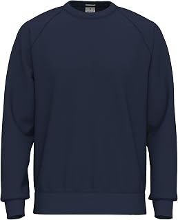 SoftSpun Sweatshirt for Men UK | 100% Original Plain Raglan Mens Crew Neck Terry Cotton Sweatshirts Jumpers for men | Year-Round Men's Sweatshirts No Hood for Casual, Work and Gym