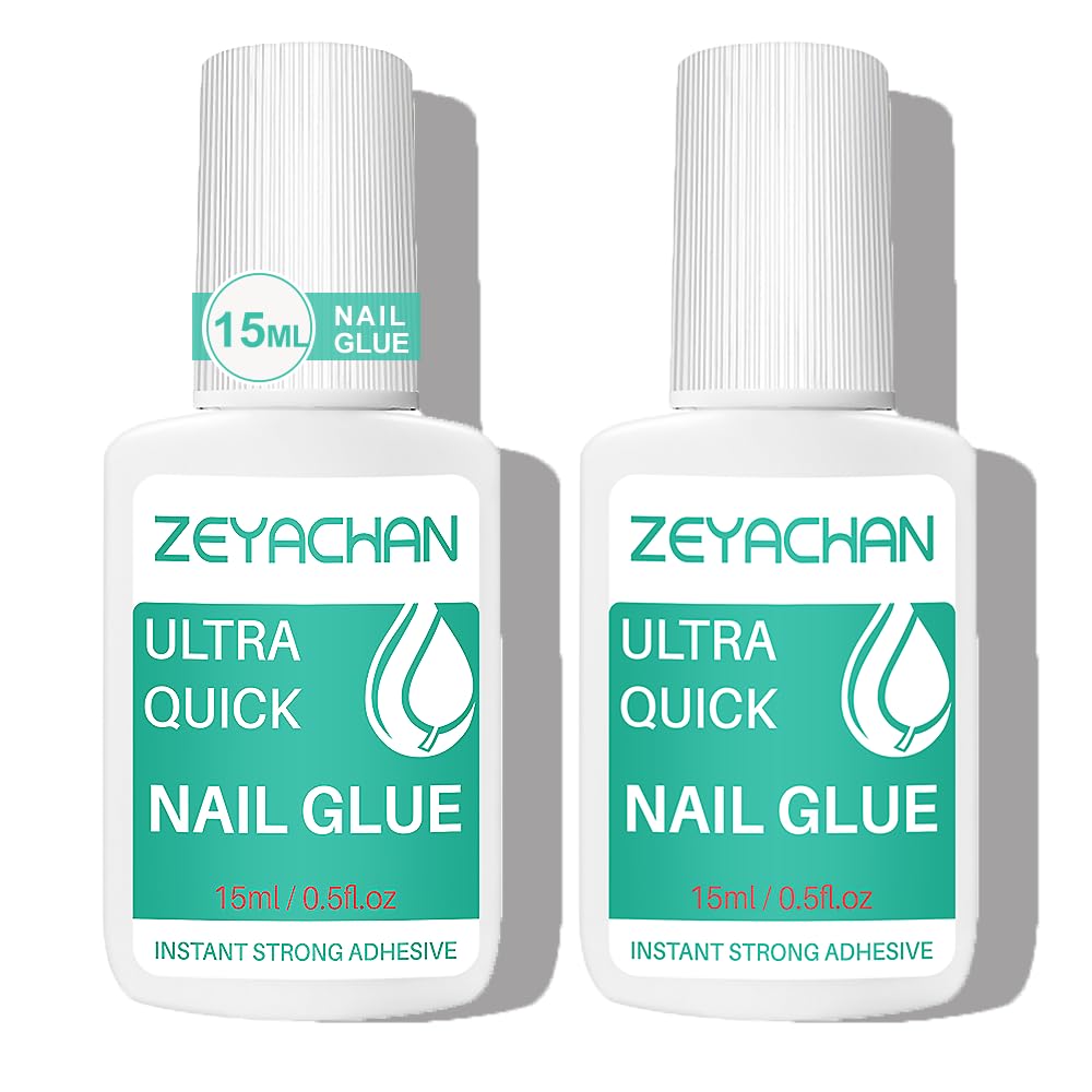 Professional Strong False Nail Glue 30 ml with Brush, for Acrylic Nails and Arti