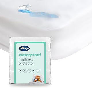 Silentnight Waterproof Mattress Protector, Double Bed, 1 Pack | Deep Fitted Skirt, Noise-Free, Soft-Touch Bed Pad Cover, Protects from Liquids, Sweat, Stains & Dust Mites, Machine Washable