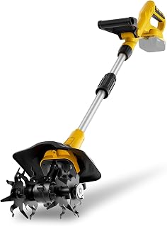 Paxwrenx Cordless Garden 9" Tiller Cultivator for DeWalt 20V Max, Bare Tool | 360 RPM High Torque Motor, 9-Inch Width By 7-Inch Depth, Lightweight Dirt Loosening Tool For Weeding, Battery Not Included