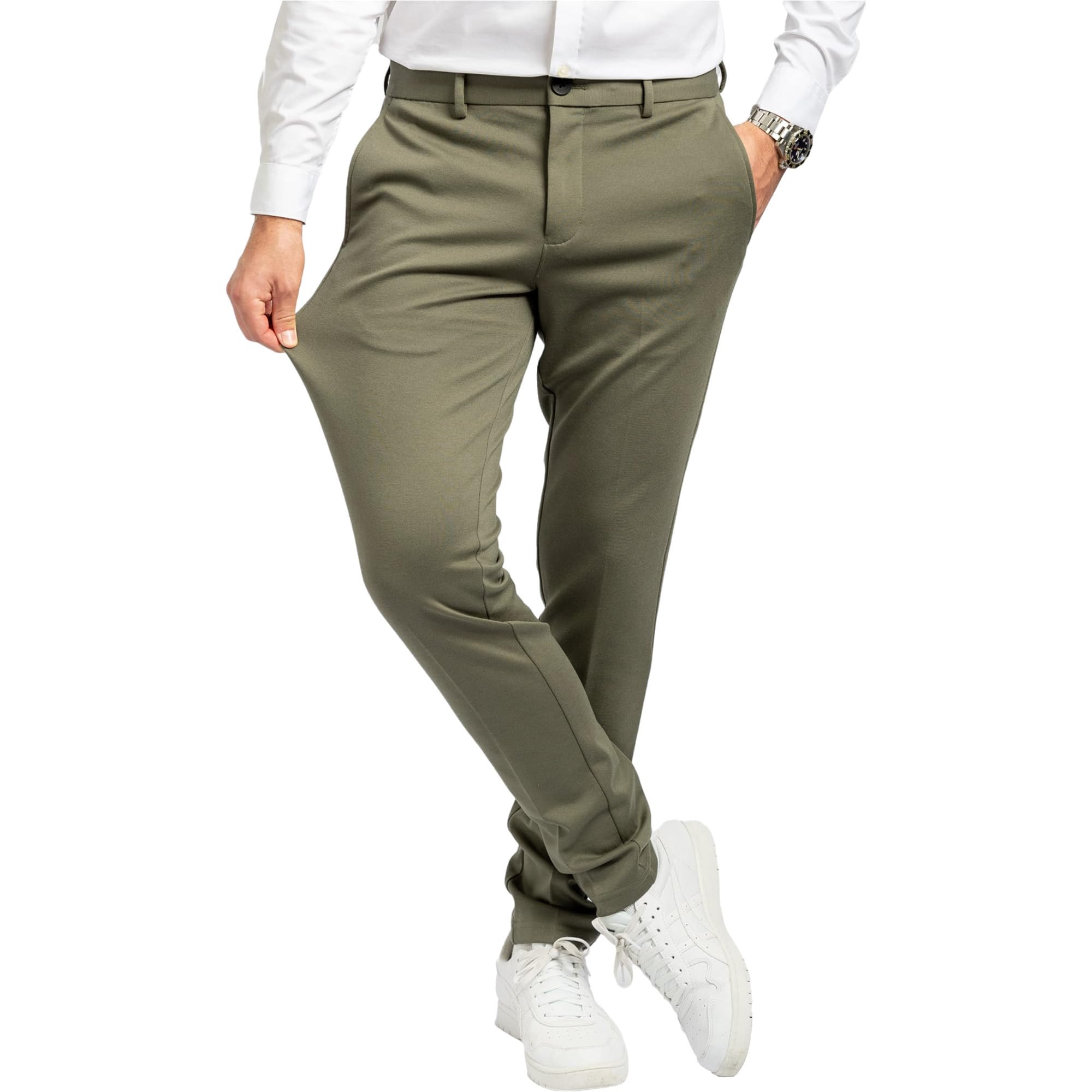 Performance Pants Chino Hose Herren Stretch Slim Fit | Sommerhose Anzughose