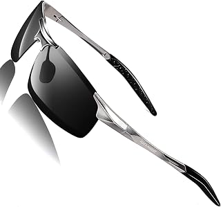 ROCKNIGHT Driving Polarized Sunglasses for Men Golf Outdoor Use Al-Mg Frame