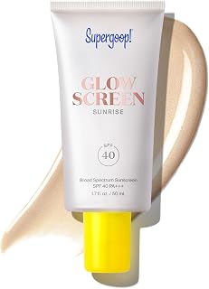 Supergoop! Glowscreen SPF 40 Tinted Sunscreen + Primer | Glowy moisturizing makeup primer filters blue light, hydration, hyaluronic acid &amp; vitamin B5, Champagne Glow for everyday use