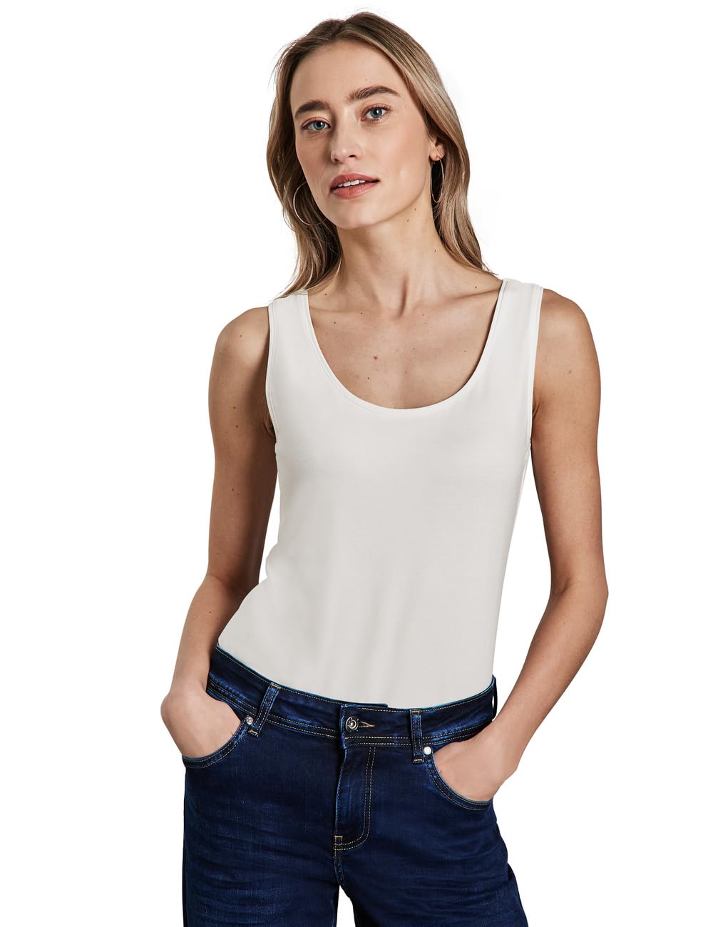 Street One Damen Basic Top in Unifarbe