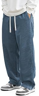 JMIERR Mens Corduroy Pants Wide Leg Baggy Sweatpants