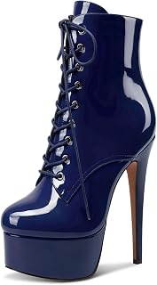 NobleOnly Women's High Heels Platform Ankle Boots 16cm Ankle Boots