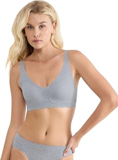 Sloggi Women's Zero Feel Bliss Bralette / Non-Wired / with Padding / Pull-On, chrome, L