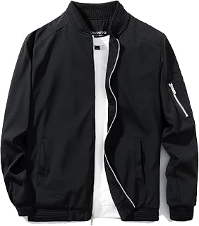 URBANFIND Men's Slim Fit Lightweight Sportswear Jacket Casual Bomber Jacket