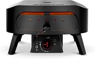 Cozze 13 Inch Gas Pizza Oven with Rotating Pizza Stone – 28mbar Propane Outdoor Pizza Oven, Portable Durable Build, Fire & Stonebaked Pizzas, Triple Burners, Inbuilt Thermometer, Gas Hose & Regulator