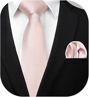 Enlision Cravate Homme Ensemble de Cravate et Pochette de Couleur Unie Mariage Cravate et Mouchoir Set Travail Fete Cadeau pour Hommes