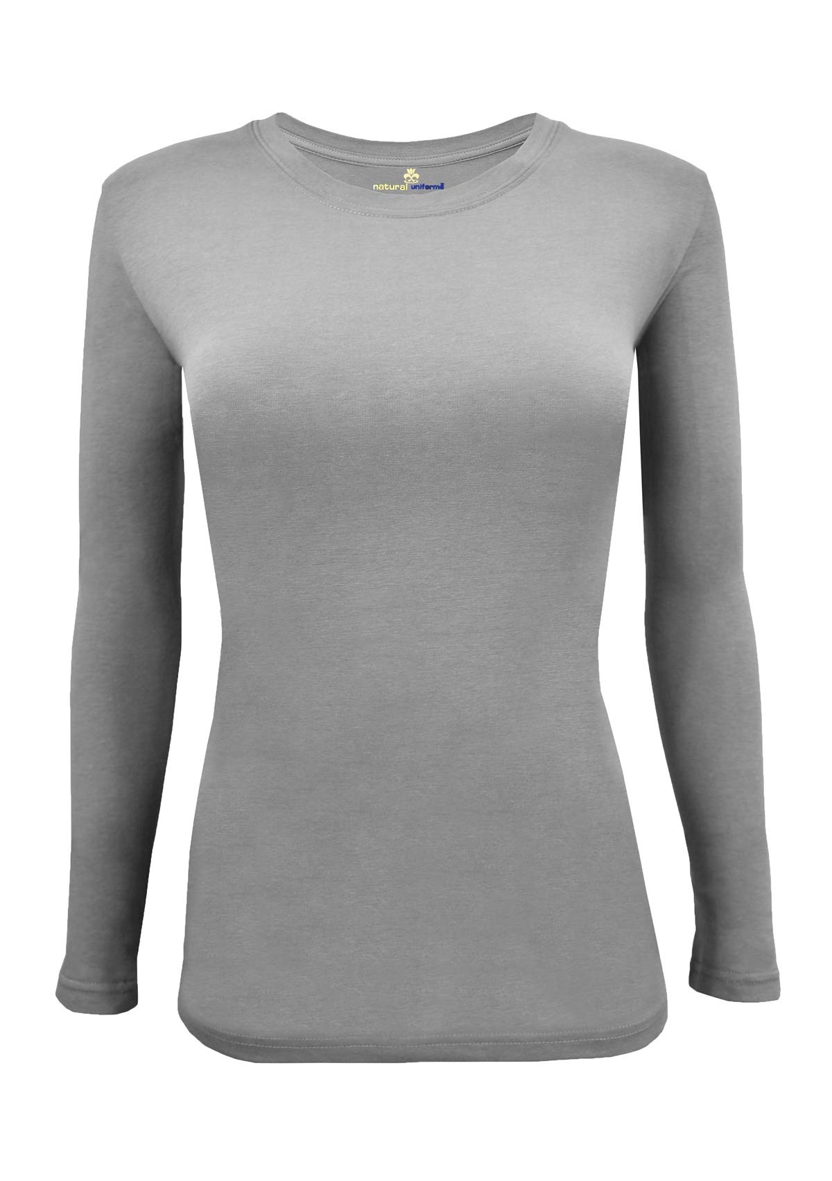 Natural Uniforms Women's Under Scrub Tee Crew Neck Long Sleeve T-Shirt