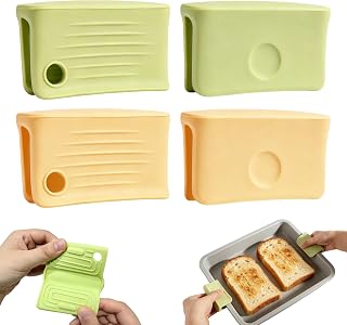 Silicone Pot Handle Holders,Hot Pan Handle Covers,Heat Resistant Cast Iron Holder Sleeve,Non Slip Grip for Skillets,Frying,Pan Lids,Dutch Ovens, Baking Sheets,Casserole(2 Pairs-Yellow+Green)