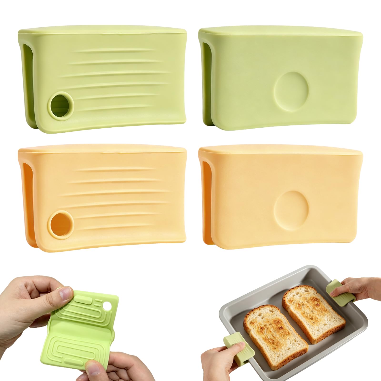Silicone Pot Handle Holders,Hot Pan Handle Covers,Heat Resistant Cast Iron Holde