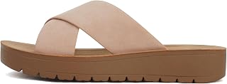 Soda LUCY ~ Sandali da donna con punta aperta, plateau, con fascia incrociata, alla moda