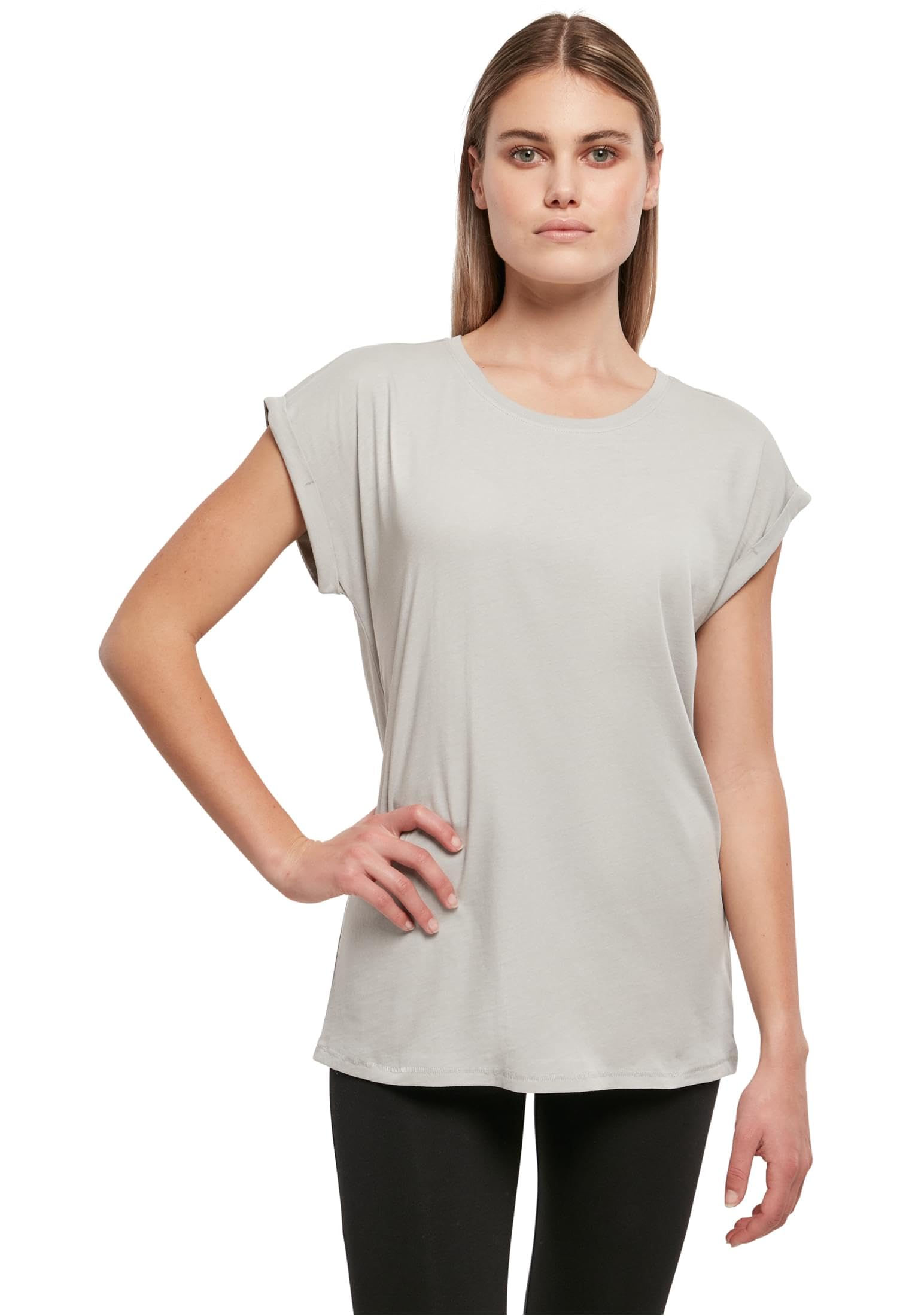 Build Your Brand By021-Ladies Extended Shoulder Tee Women's T-Shirt (Pack of 1)