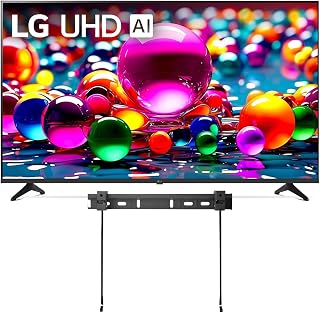 LG 55" (2025 Model) UHD AI UA75 Smart TV HDR10 Bluetooth a7 AI Processor 4K Gen8 Filmmaker Mode webOS 25 + Wall Mount Compatible with Alexa(Renewed)