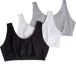 Fruit of the Loom Women's Wireless Cotton Sports Bra, Multipack