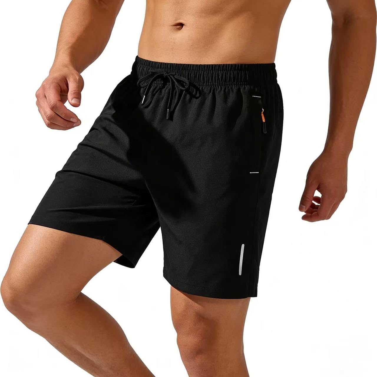 3 Pack Men's Sports Shorts Workout Black Quick Dry with Pockets Running Casual S
