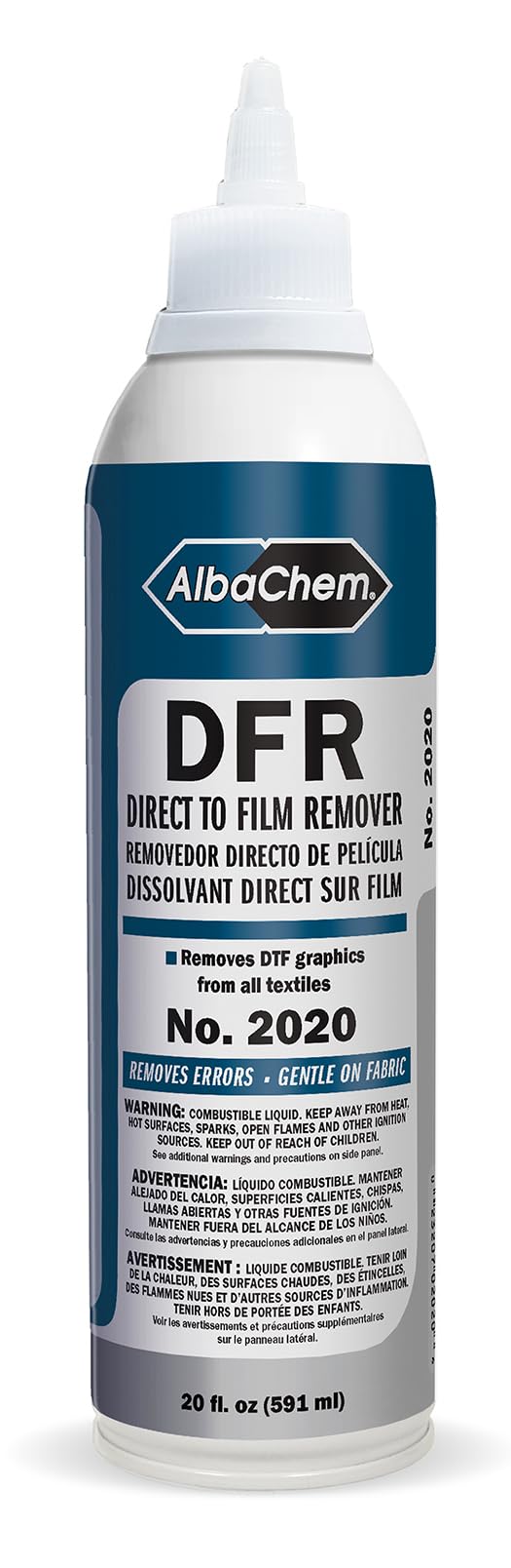 AlbaChem DFR Direct to Film Remover, DTF Graphics Remover for Textiles, Removes 