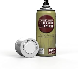 The Army Painter, Colour Primer Matt White, 400 ml Acrylic Spray Paint | Spray Paint Basecoat for Miniature Model Undercoat Priming, Plastic Wargames, DnD & Warhammer