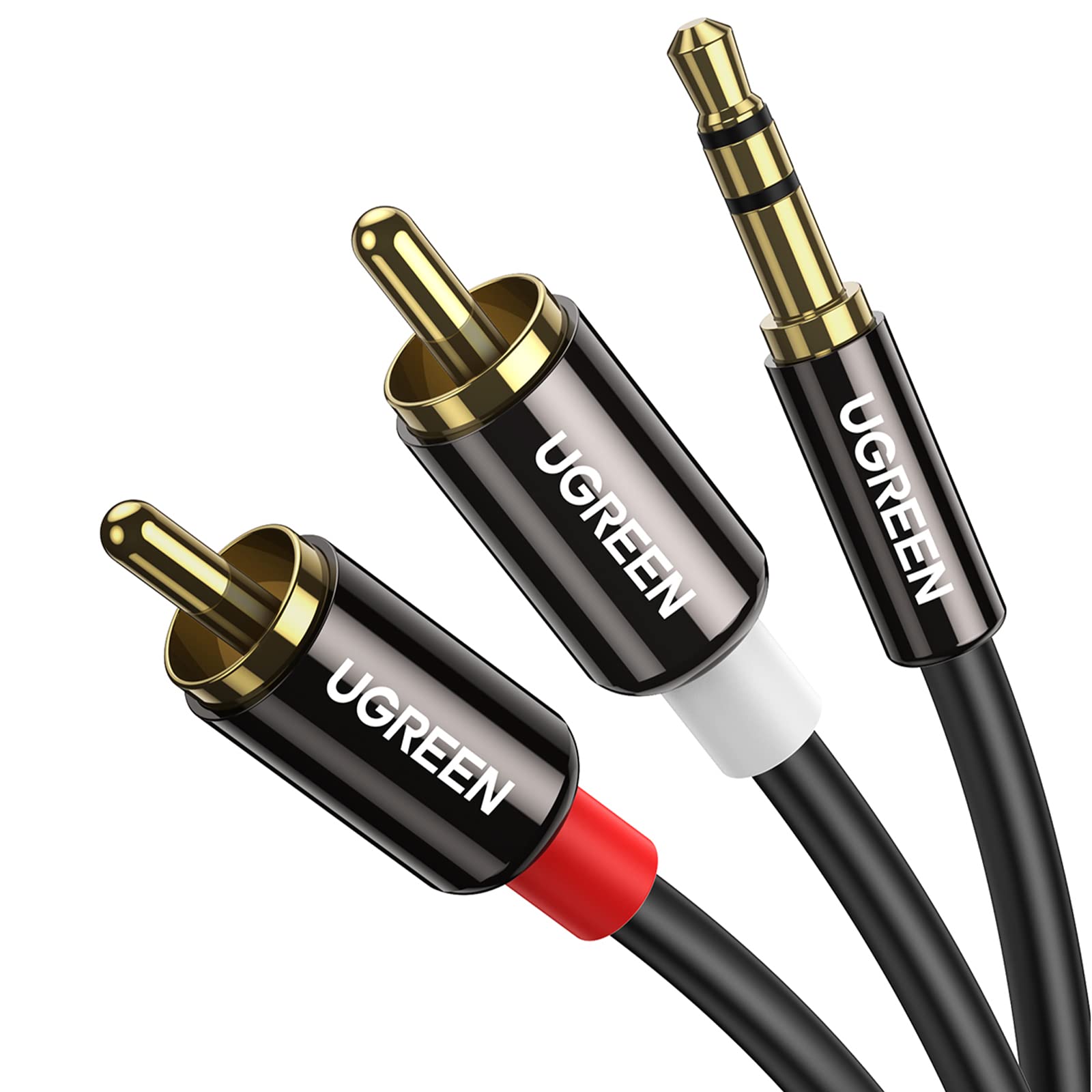 UGREEN 3.5mm to RCA Cable, 6.6FT 2RCA Male to Aux Audio Adapter, HiFi Sound | RC
