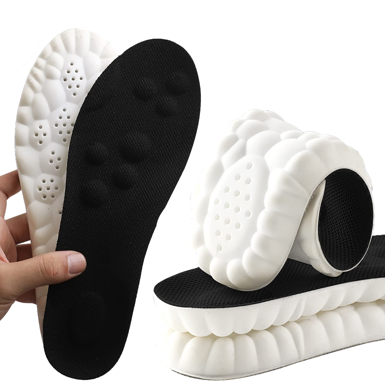 Memory Foam Insoles with Arch Support for Women Men,Comfort Massage Insoles Repl