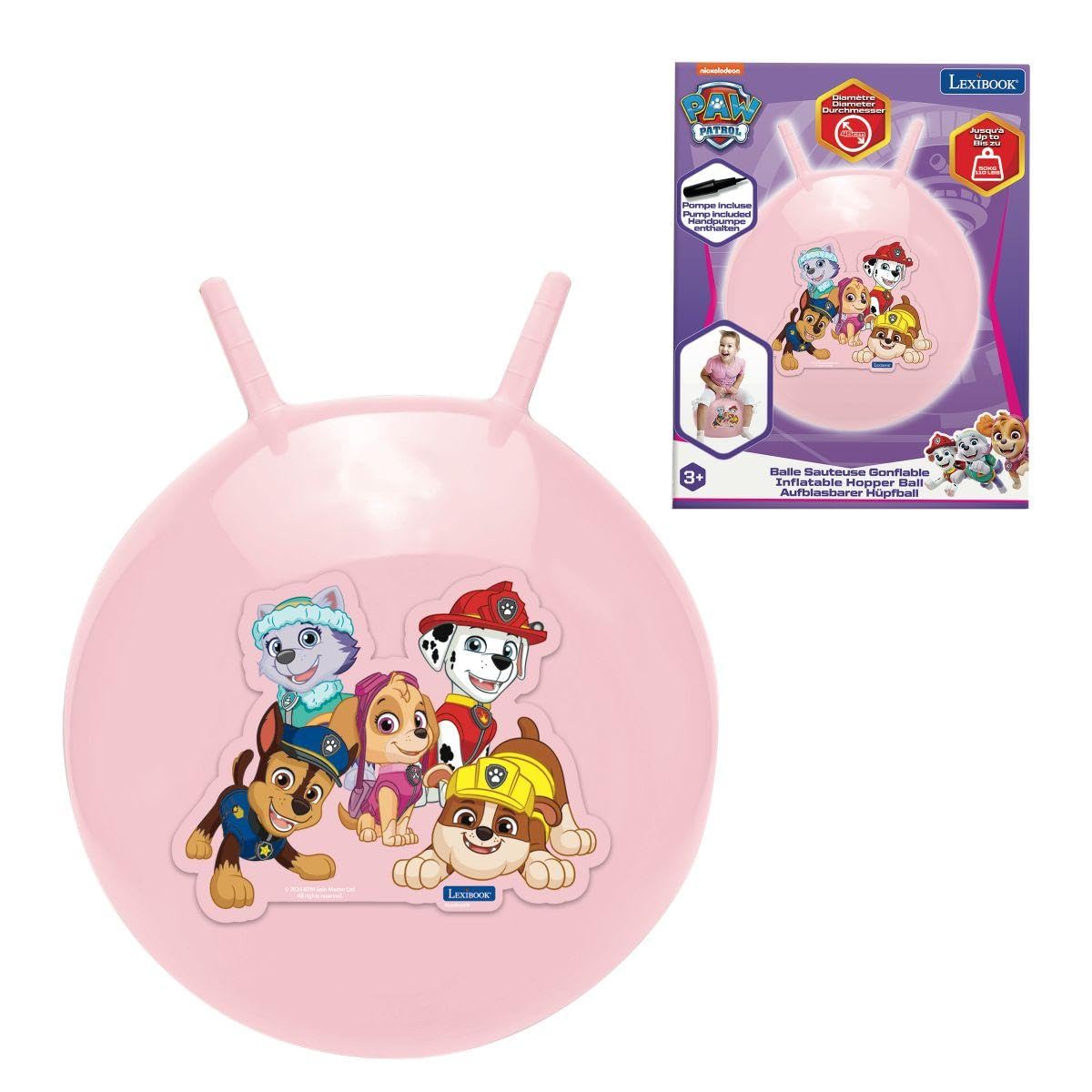 LEXIBOOK, Paw Patrol, Inflatable Jumping Ball, BG040PAGLXB
