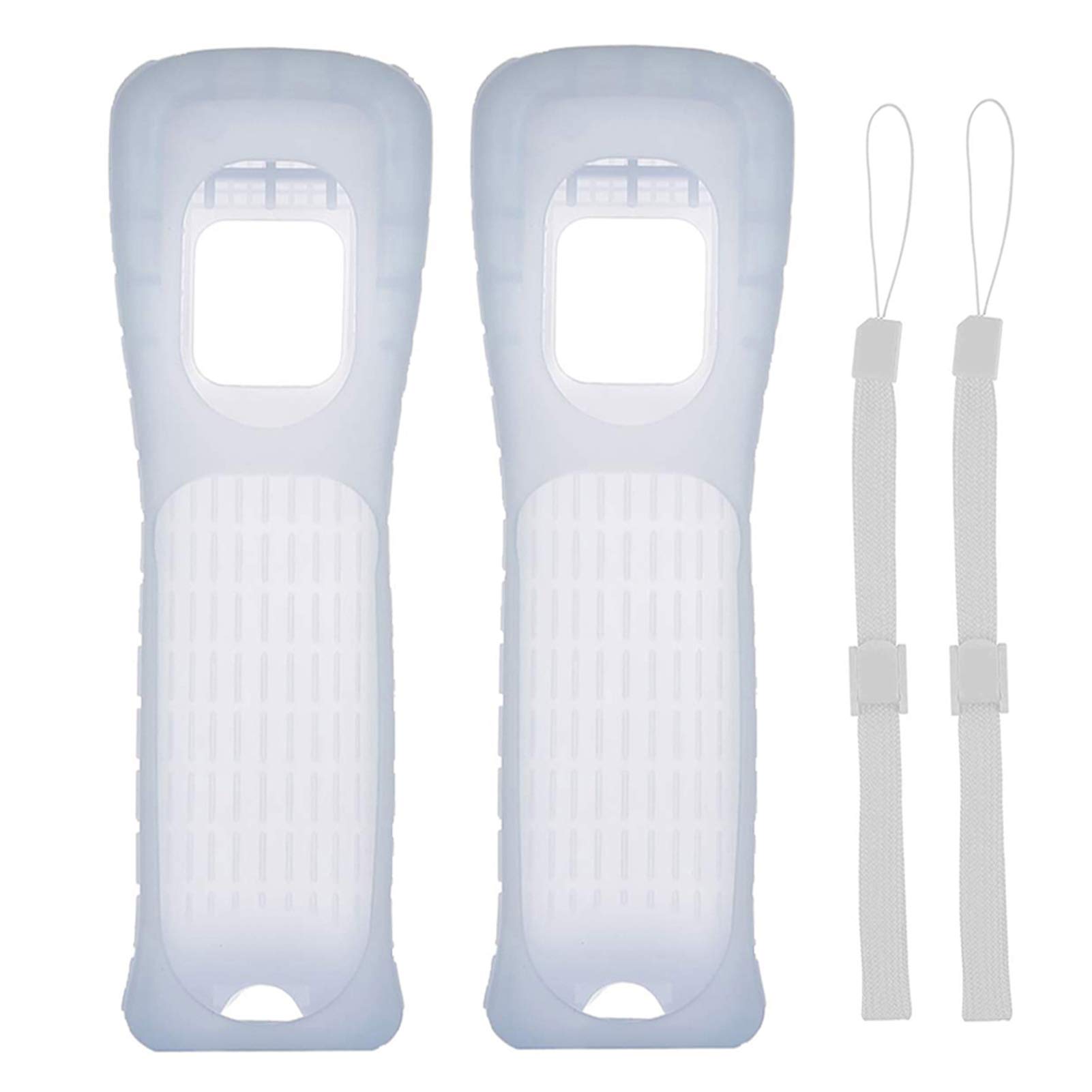 Lactivx 2X Wii Silicone Case Cover with Wrist Strap for Wii Remote Controller (W