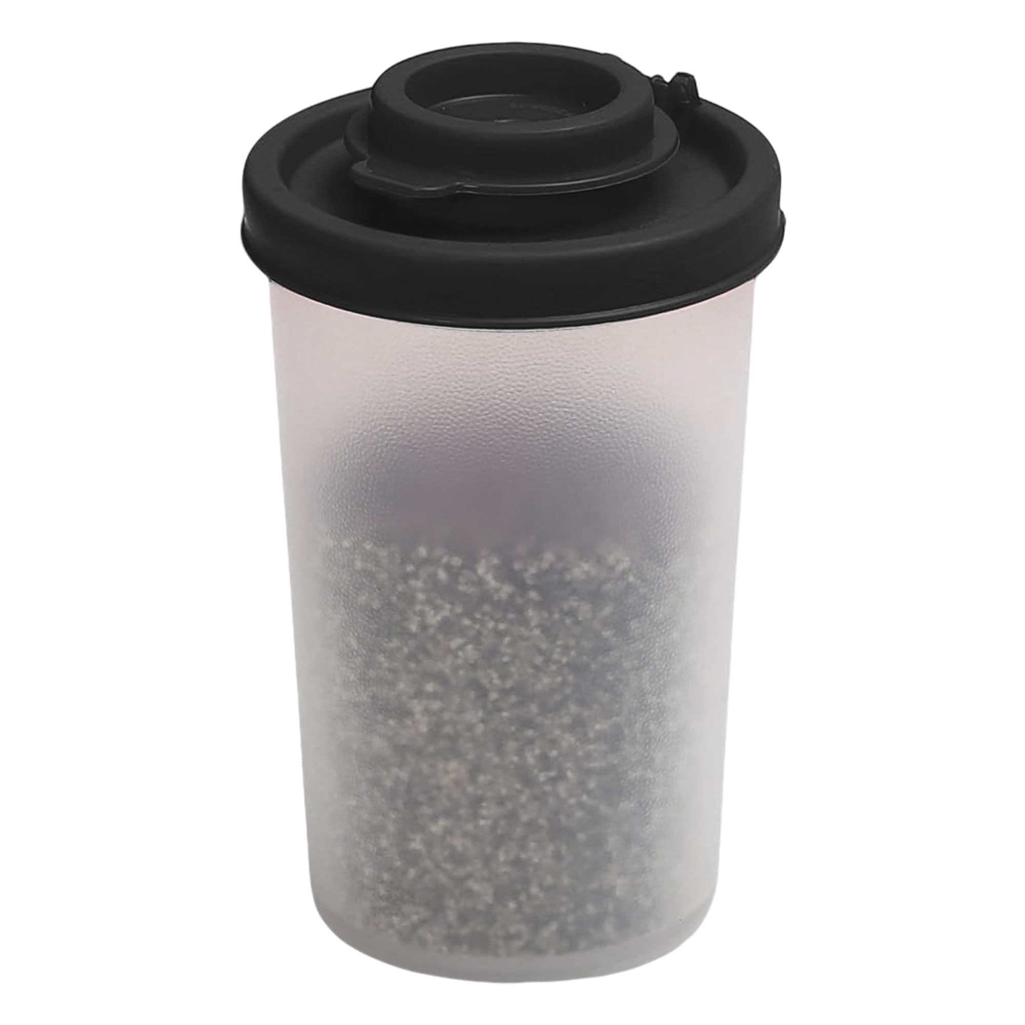 Large Black Salt and Pepper Shaker - Plastic Salt and Pepper Shaker Set with Lid