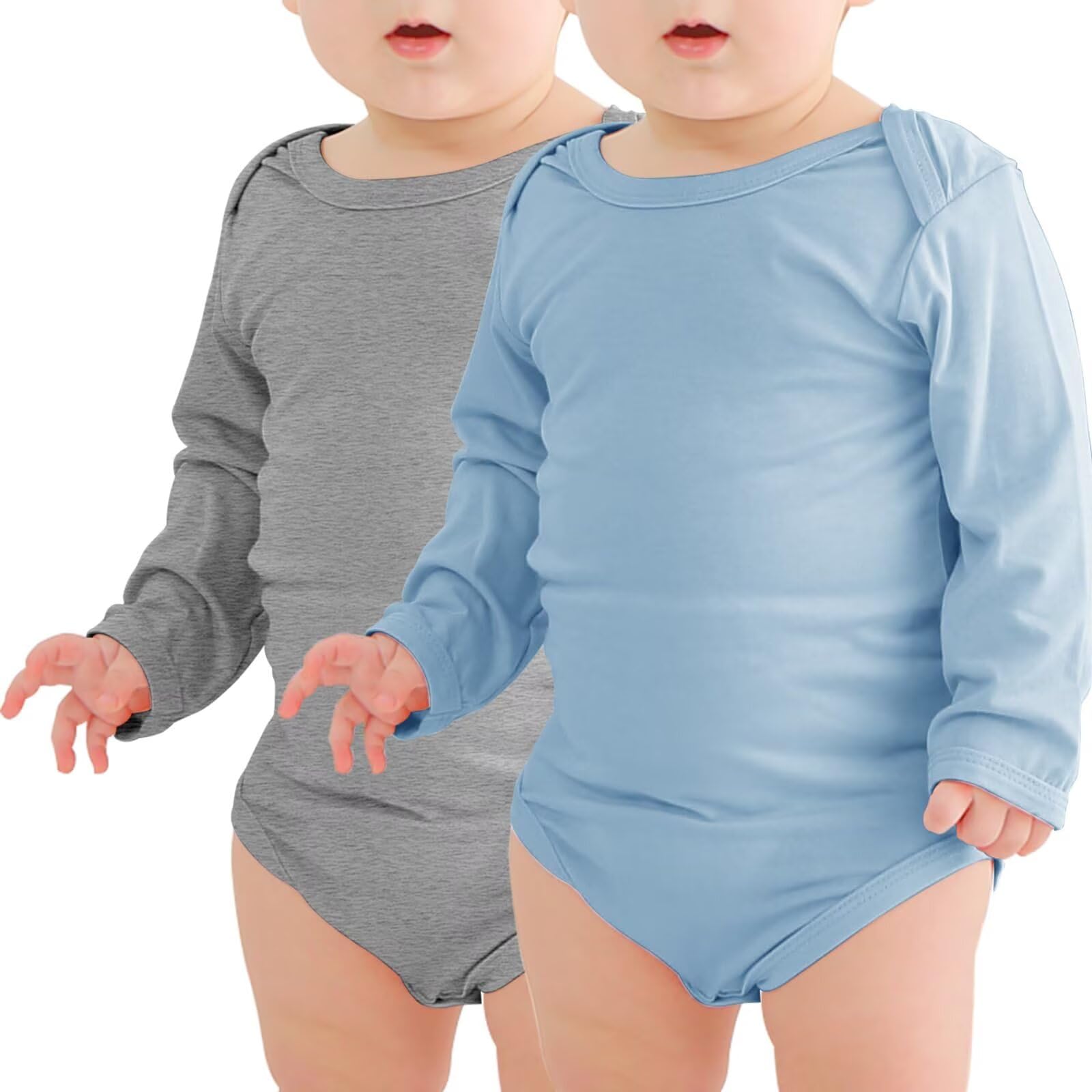Jimonda Baby Rompers | Soft Summer Long-Sleeve Bodysuit for Newborns 0-24M | Bre