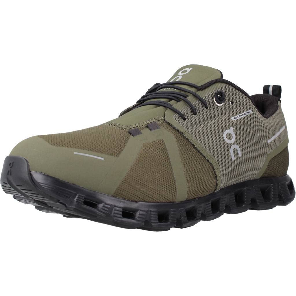 On Running Shoes Cloud 5 WP, Olive-Black, US 8