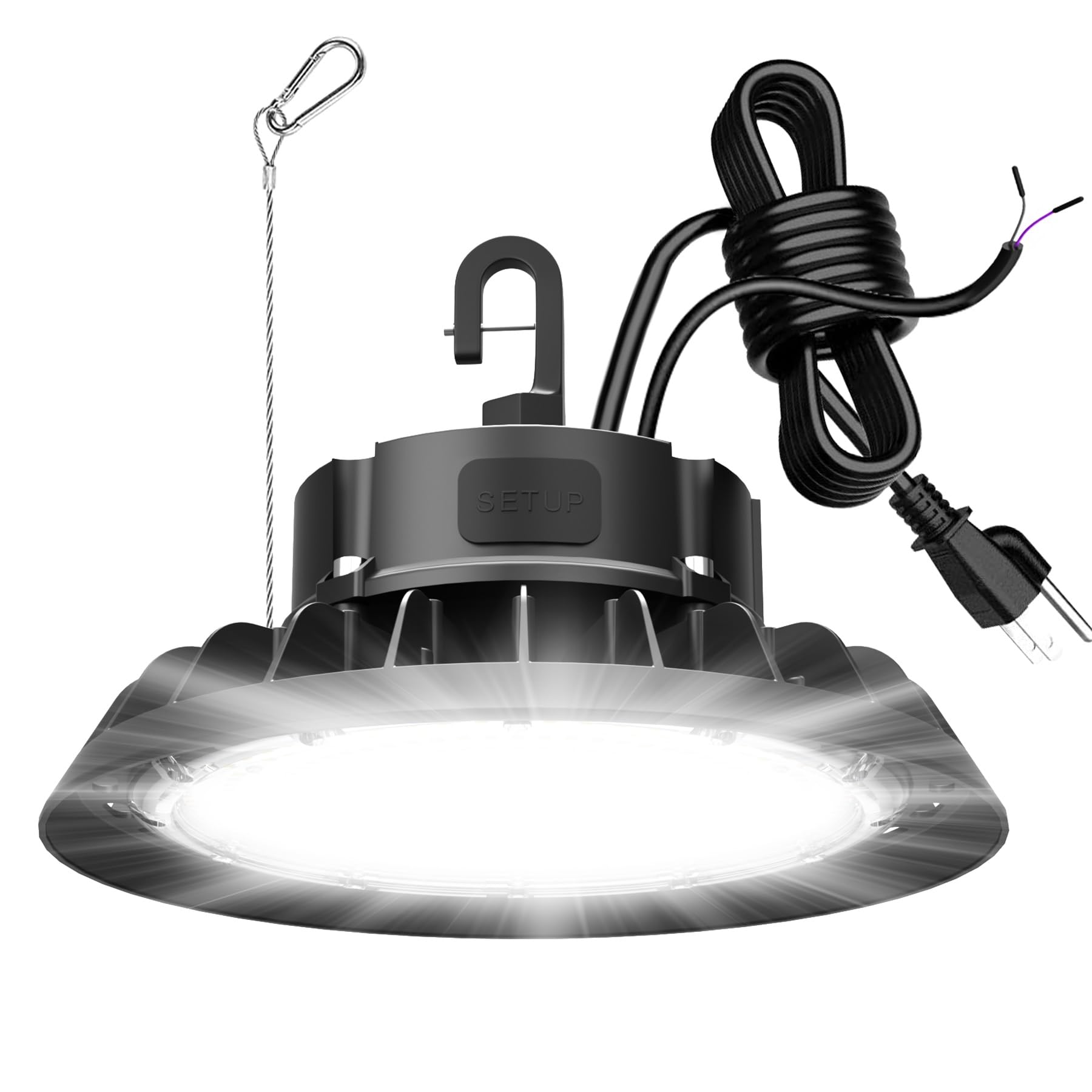 UFO LED High Bay Light 150W, Wattage Selectable No Flicker High Bay Light 0-10V 